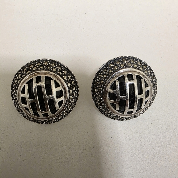 🔥Marcasite Sterling Silver Bracelet and Earring Bundle - Picture 4 of 14